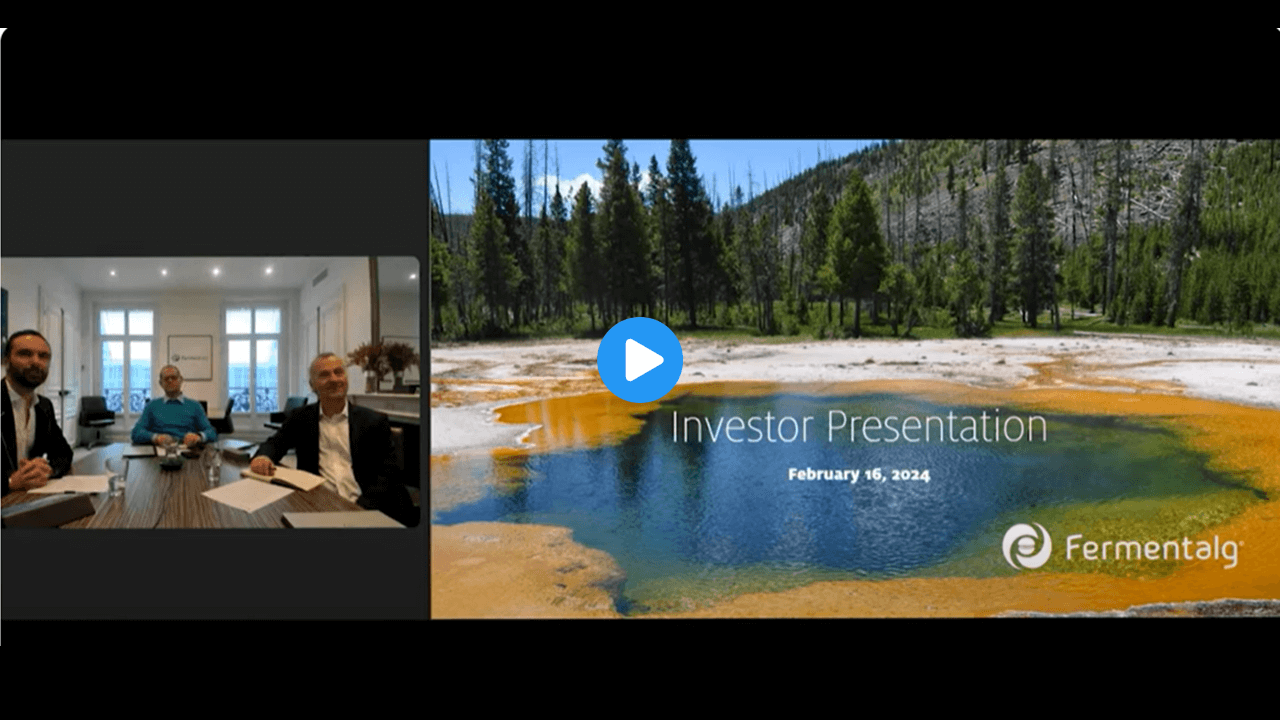 Fermentalg - Wébinaire investisseurs